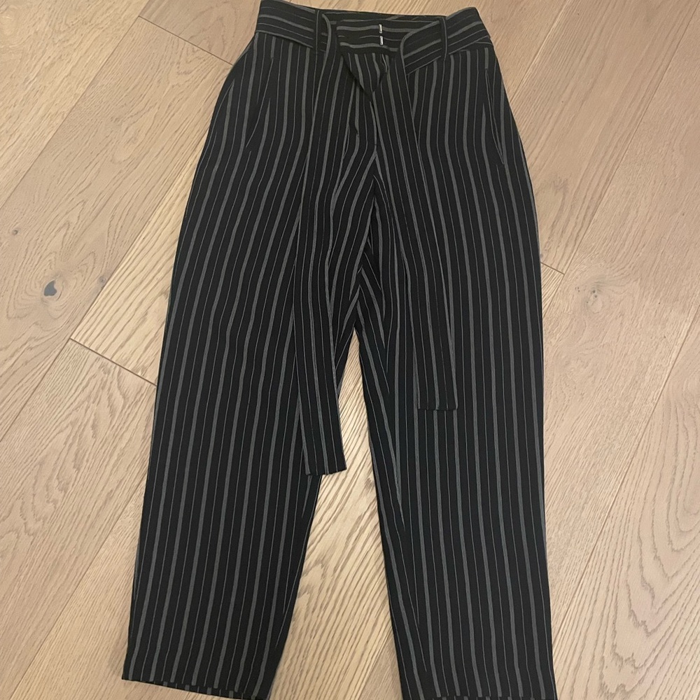 Wilfred Black Pinstripe Trousers